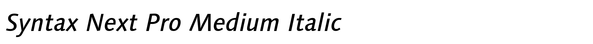 Syntax Next Pro Medium Italic image